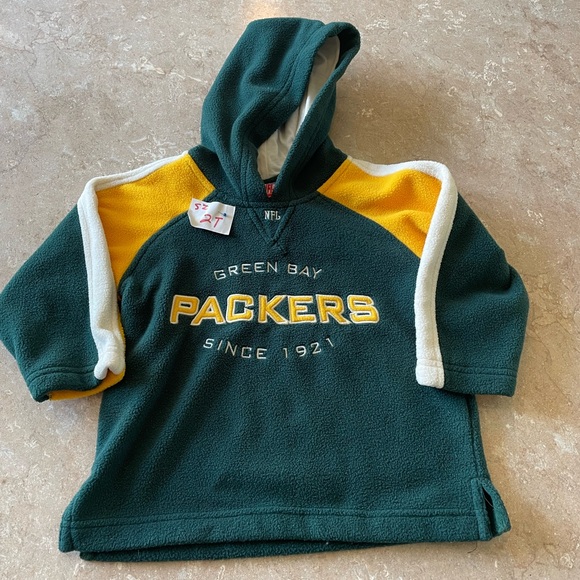 NFL Green Bay Packers Kids Green and Yellow Hoodie - Picture 1 of 2
